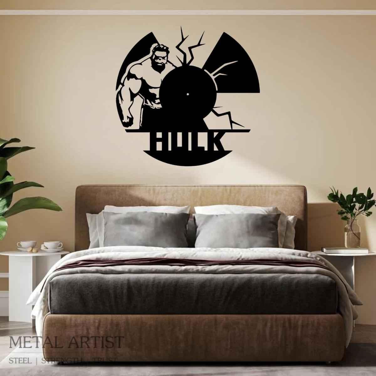 Hulk Vinyl Metal Wall Clock