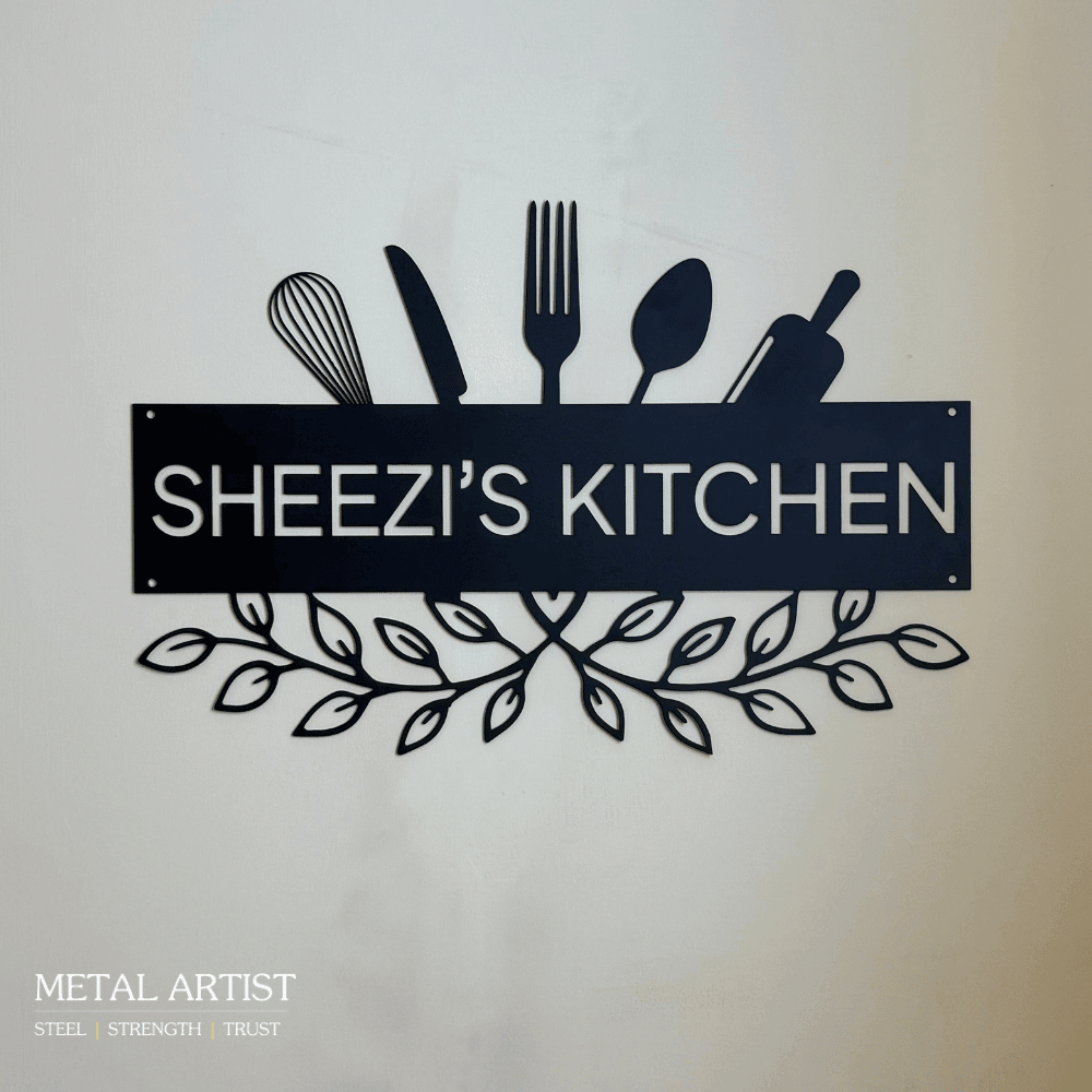 Metal Kitchen Wall Art | Kitchen Custom Text Wall Decor