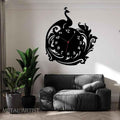 Peacock Metal Wall Clock