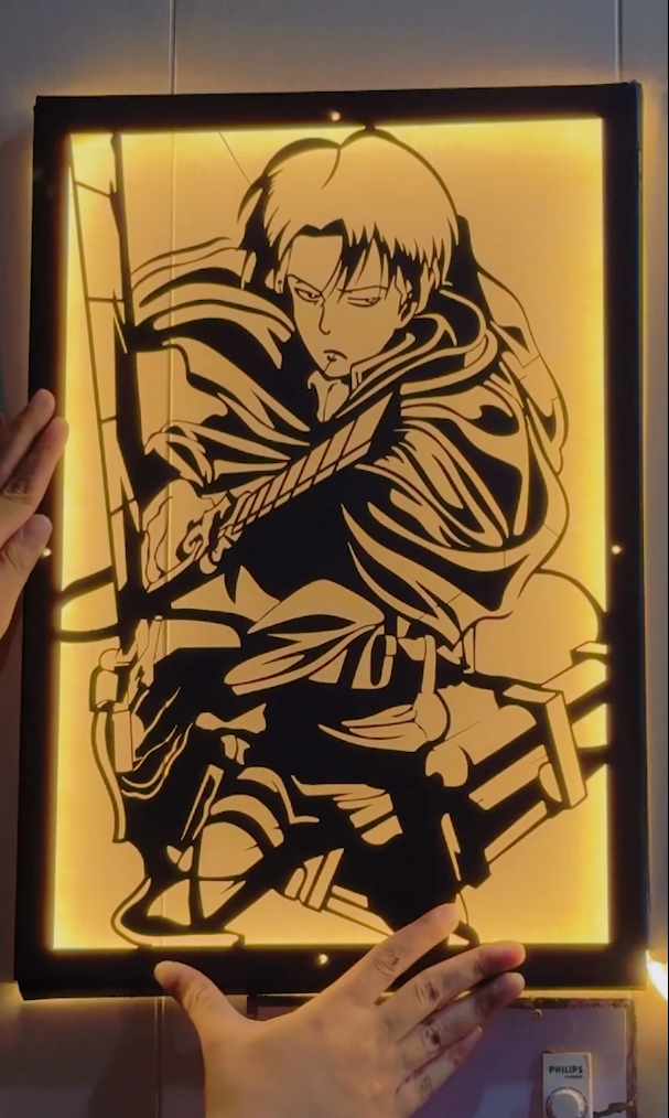 Levi - AOT Character  »»   Sda Bhar Metal Frame With Light