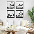 Set of 4 Sabar Shukar Dua Tawakkul  | Islamic Metal wall art