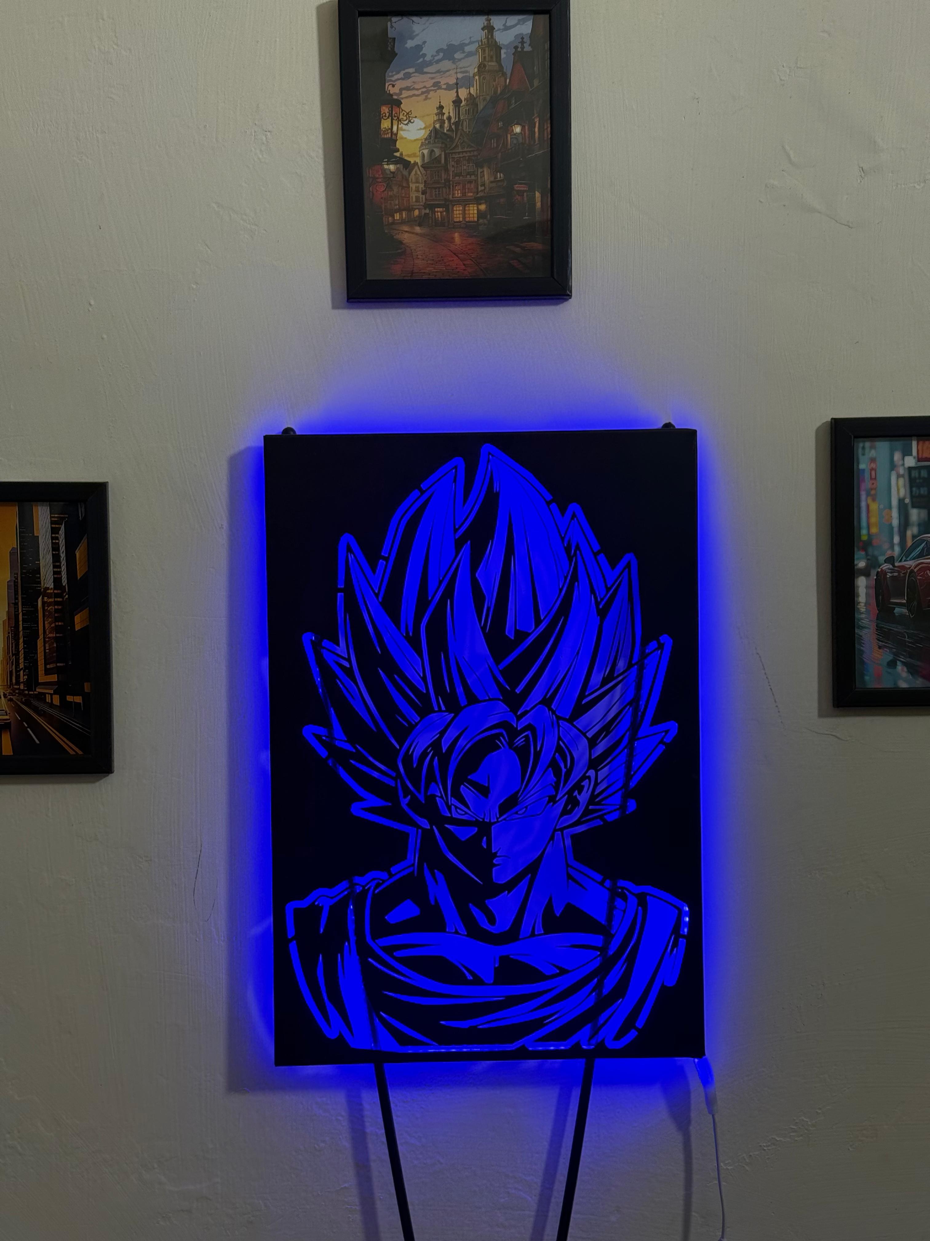 Goku Metal Portrait Frame For Wall Decor