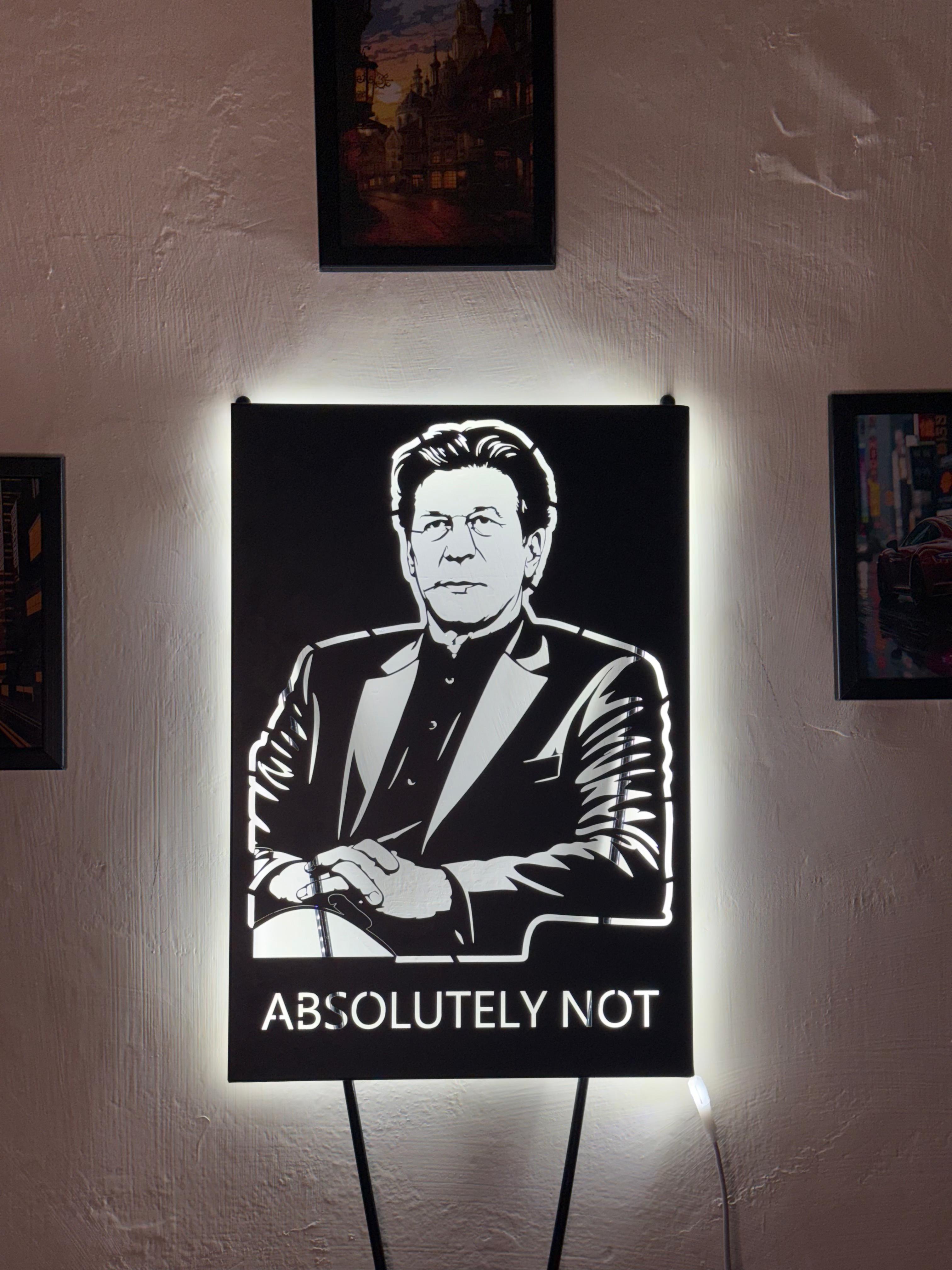 Imran Khan Metal Portrait Frame for Wall Decor