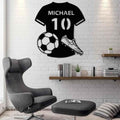 Custom Football Player Metal Sign | Customizable Metal Name Sign