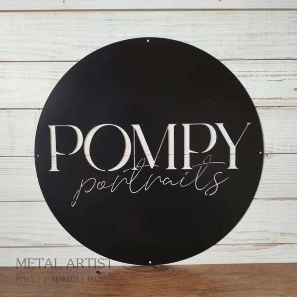 Custom Text Metal Sign  Logo | Personalized Metal Wall Art