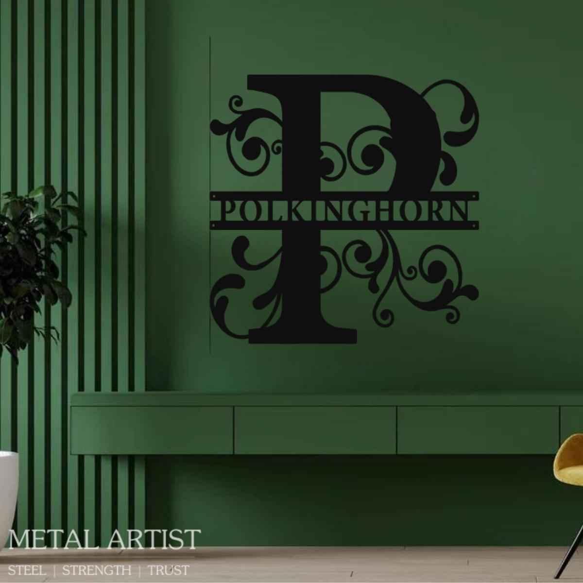 Customizable Metal Name Sign | Personalized Word Art for Walls