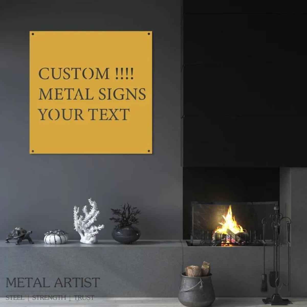 Customized Business Metal Logo | Personalized Logos for Walls