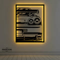 Luxury Neon Car  »»   Sda Bhar Metal Frame With Light
