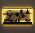Car On Beach  »»   Sda Bhar Metal Frame With Light